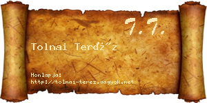 Tolnai Teréz névjegykártya