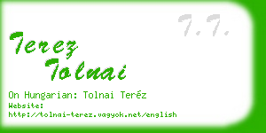 terez tolnai business card