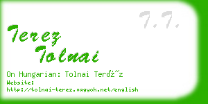 terez tolnai business card